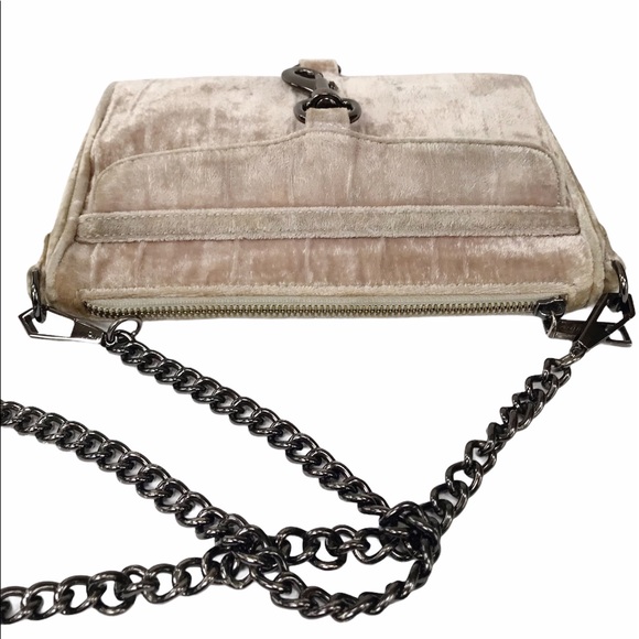 Rebecca Minkoff Mini MAC Velvet Crossbody Bag Tan - Picture 6 of 16